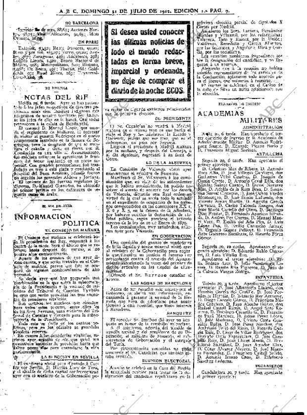 ABC MADRID 21-07-1912 página 9