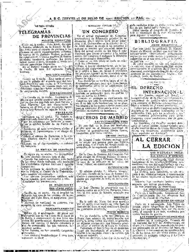 ABC MADRID 25-07-1912 página 14