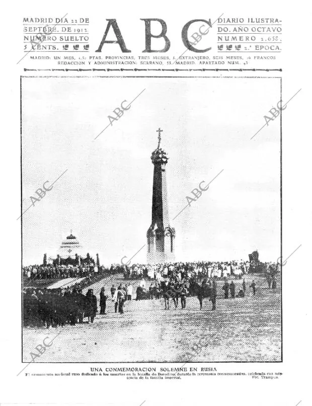 ABC MADRID 22-09-1912 página 1