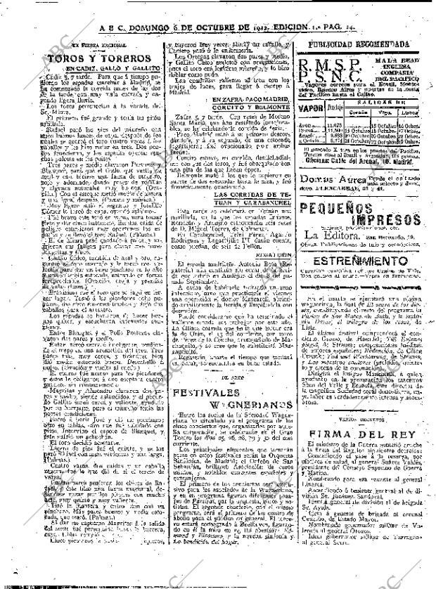 ABC MADRID 06-10-1912 página 14