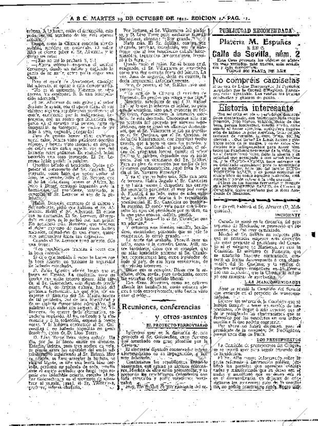 ABC MADRID 29-10-1912 página 12