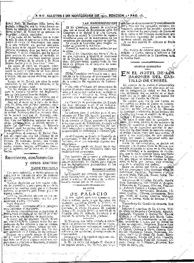 ABC MADRID 05-11-1912 página 13