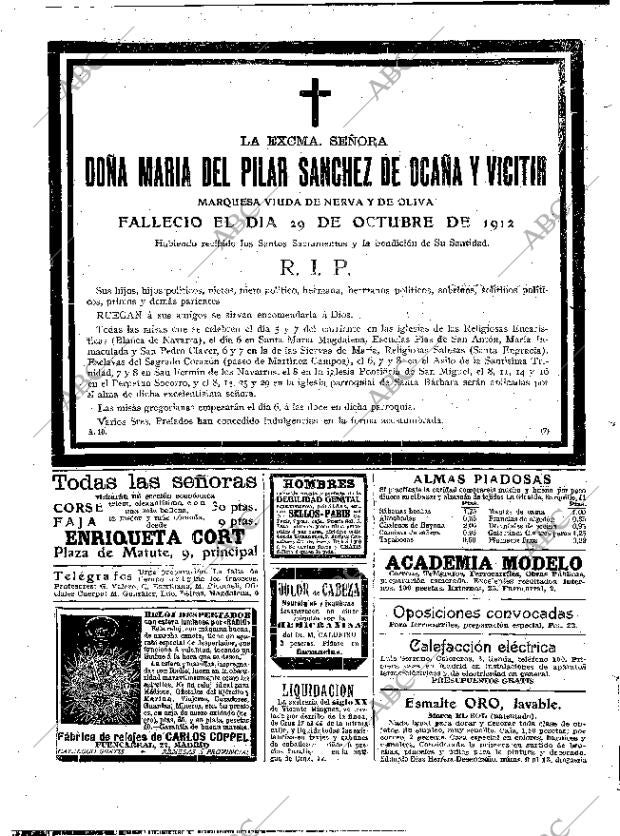 ABC MADRID 05-11-1912 página 22