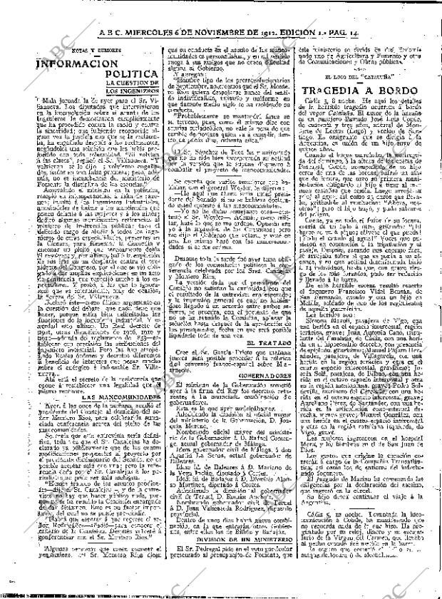 ABC MADRID 06-11-1912 página 14