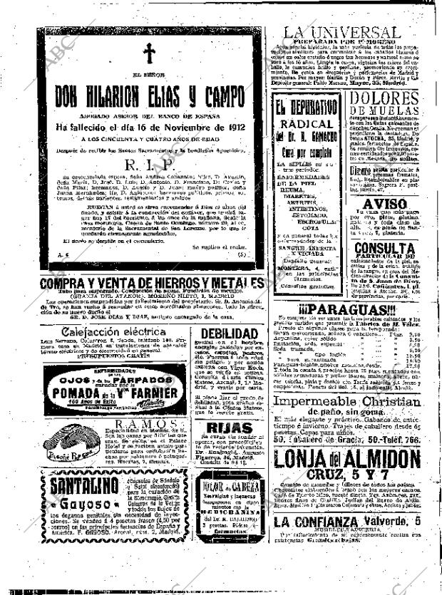 ABC MADRID 17-11-1912 página 4
