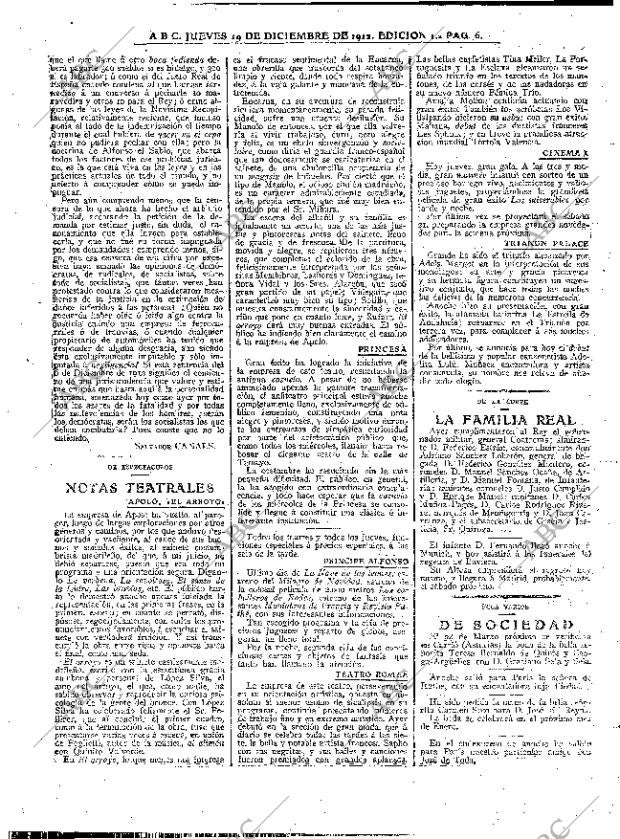 ABC MADRID 19-12-1912 página 6