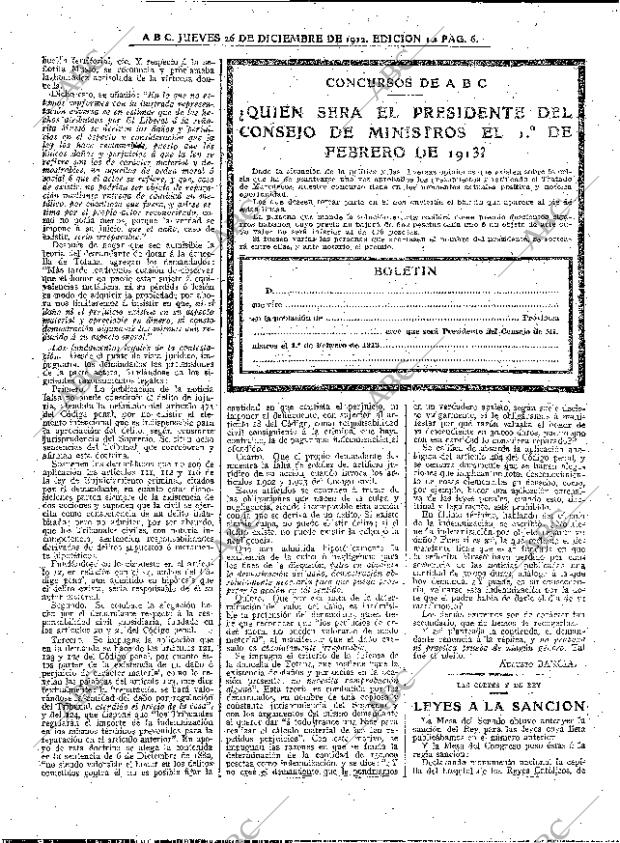 ABC MADRID 26-12-1912 página 6