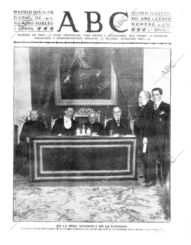 ABC MADRID 30-12-1912 página 1