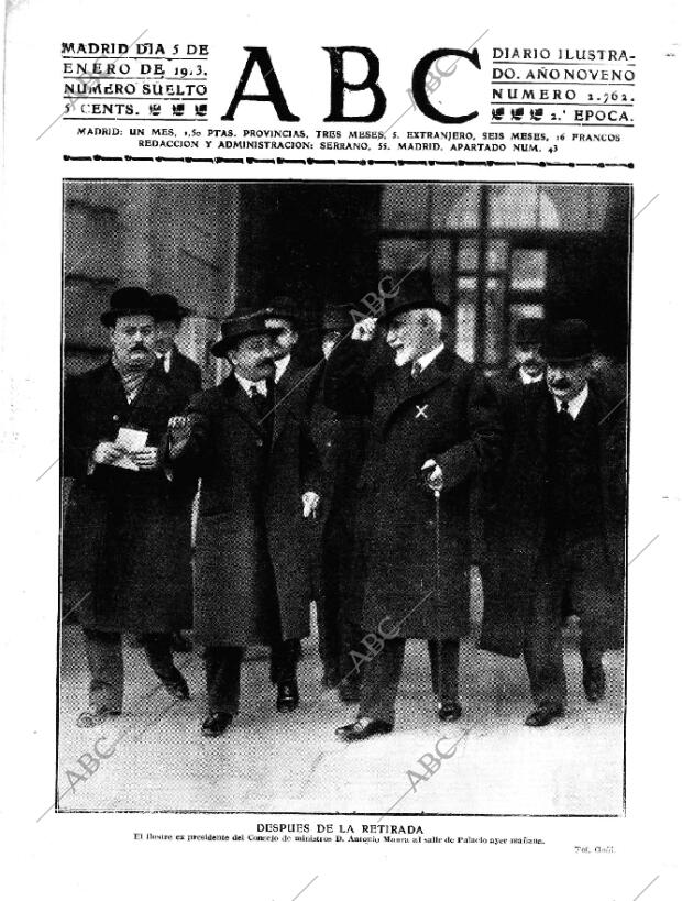 ABC MADRID 05-01-1913 página 1