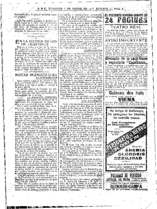 ABC MADRID 05-01-1913 página 6