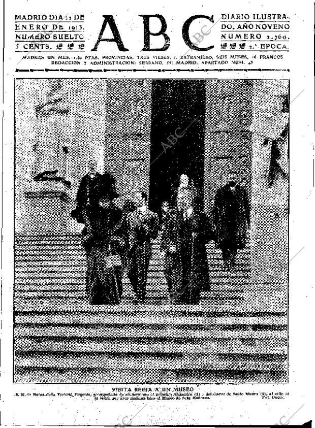 ABC MADRID 12-01-1913 página 1