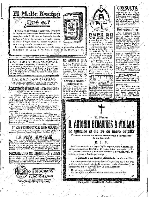 ABC MADRID 25-01-1913 página 19