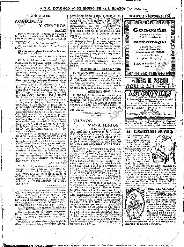 ABC MADRID 26-01-1913 página 10