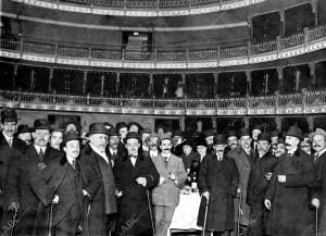 El nuevo teatro de la Zarzuela aspecto de la sala durante la fiesta Celebrada...