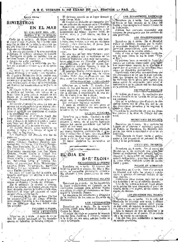 ABC MADRID 31-01-1913 página 13