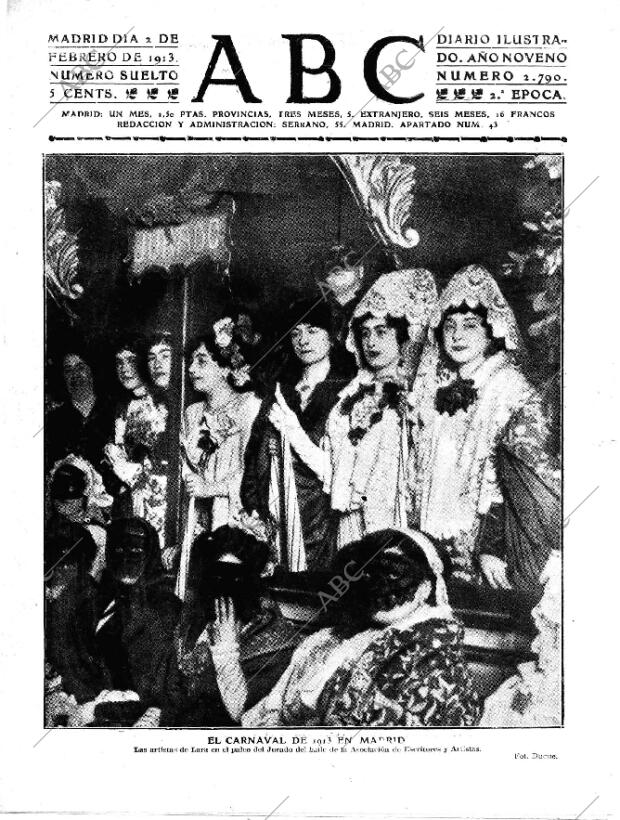 ABC MADRID 02-02-1913 página 1