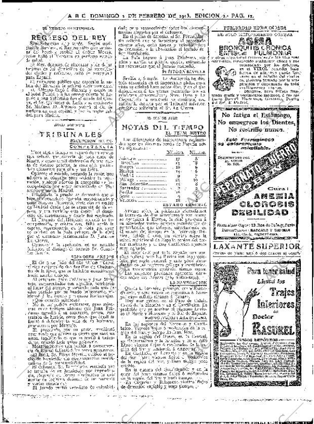 ABC MADRID 02-02-1913 página 12