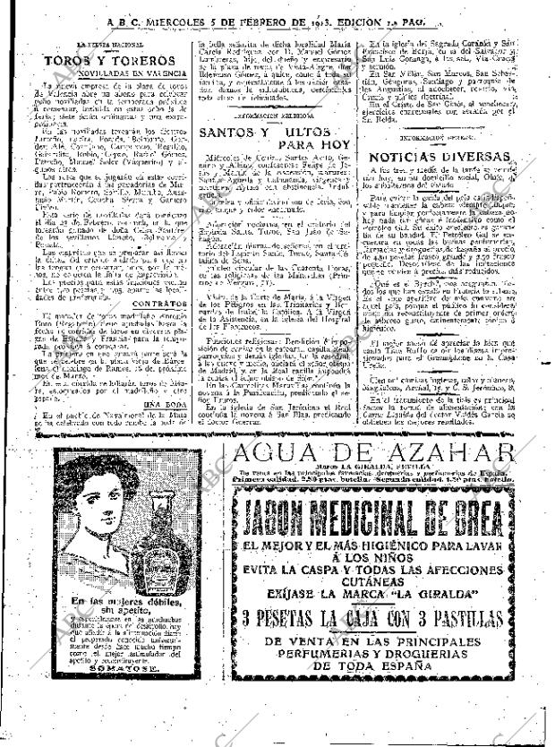 ABC MADRID 05-02-1913 página 15
