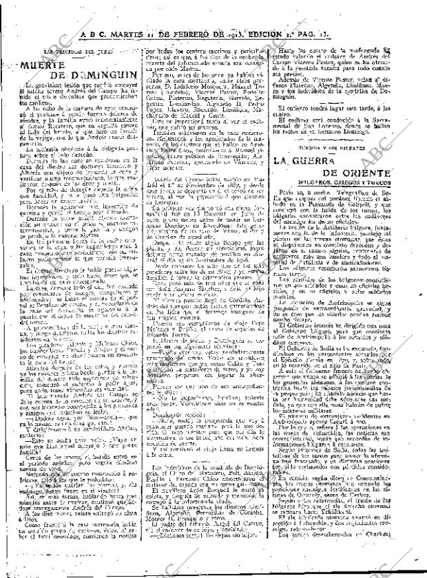 ABC MADRID 11-02-1913 página 13