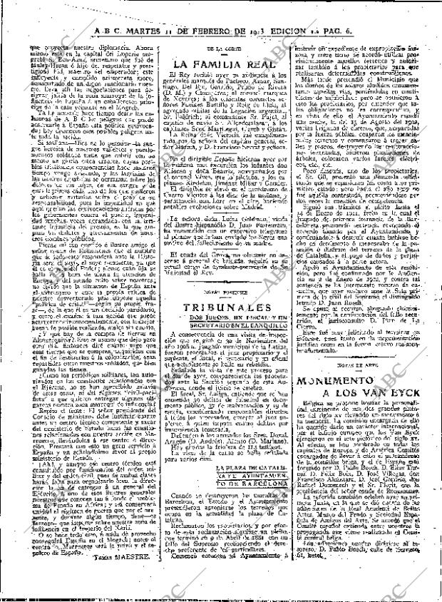 ABC MADRID 11-02-1913 página 6