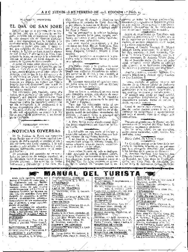 ABC MADRID 13-02-1913 página 19