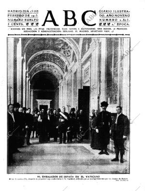 ABC MADRID 15-02-1913 página 1