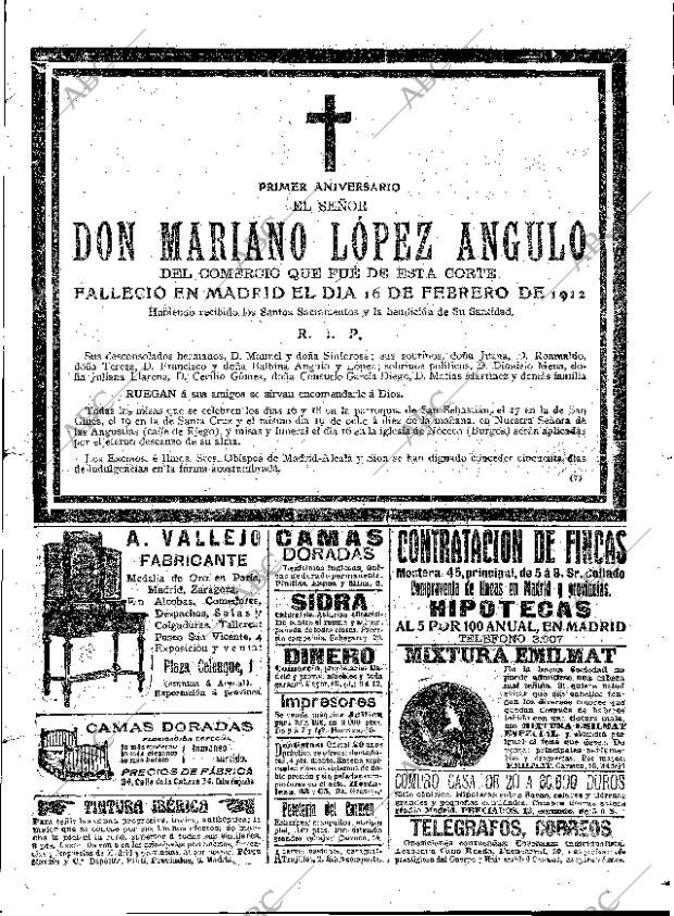 ABC MADRID 15-02-1913 página 25