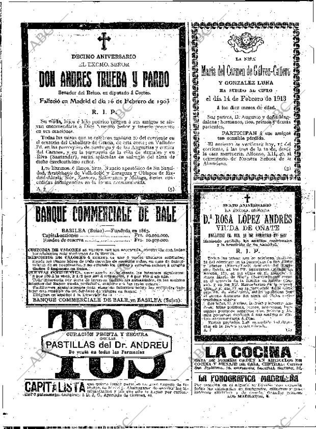 ABC MADRID 15-02-1913 página 26