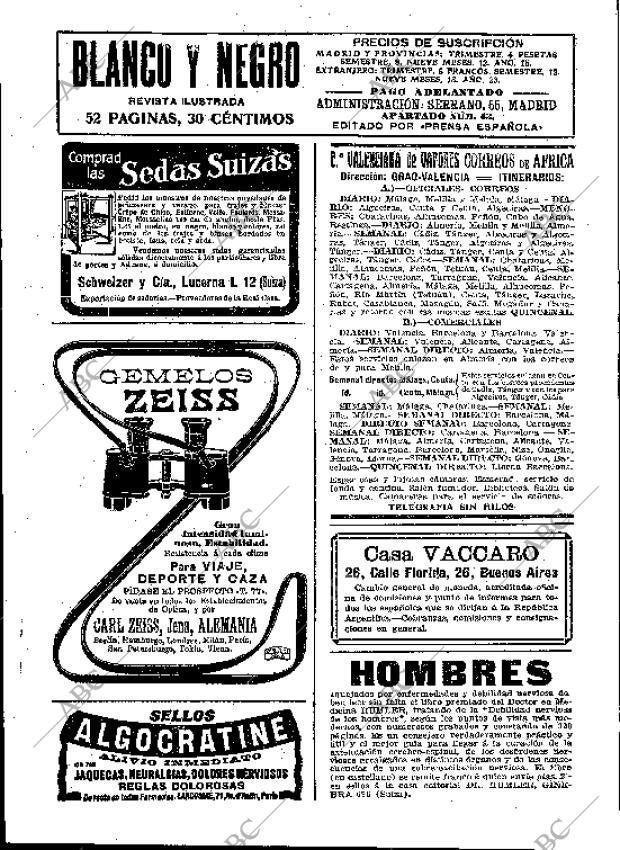 BLANCO Y NEGRO MADRID 16-02-1913 página 2