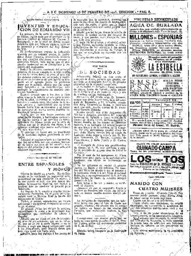 ABC MADRID 23-02-1913 página 8