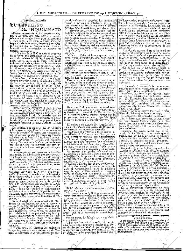 ABC MADRID 26-02-1913 página 11