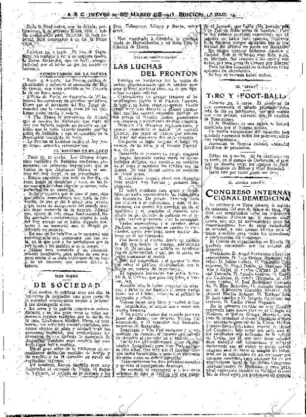 ABC MADRID 20-03-1913 página 14