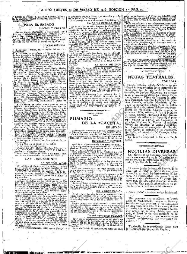 ABC MADRID 20-03-1913 página 20