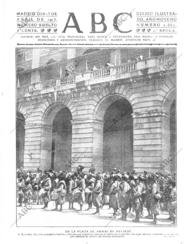 ABC MADRID 15-04-1913 página 1