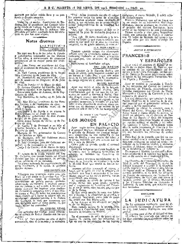 ABC MADRID 15-04-1913 página 10