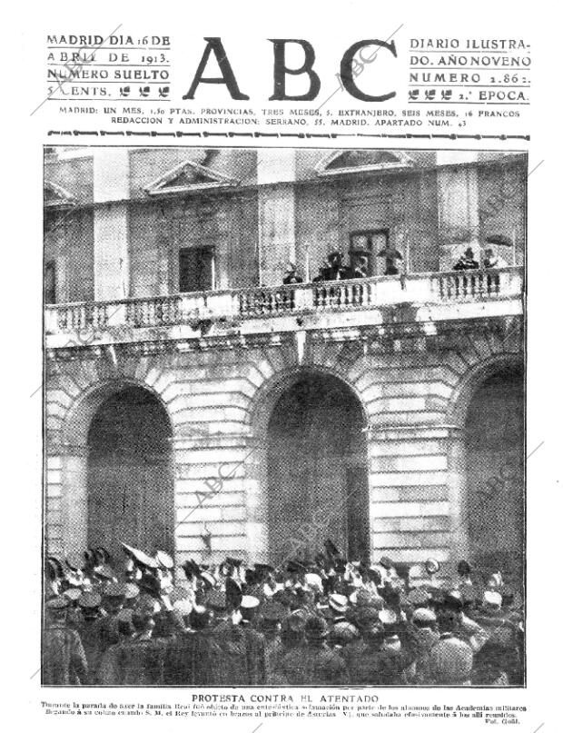 ABC MADRID 16-04-1913 página 1