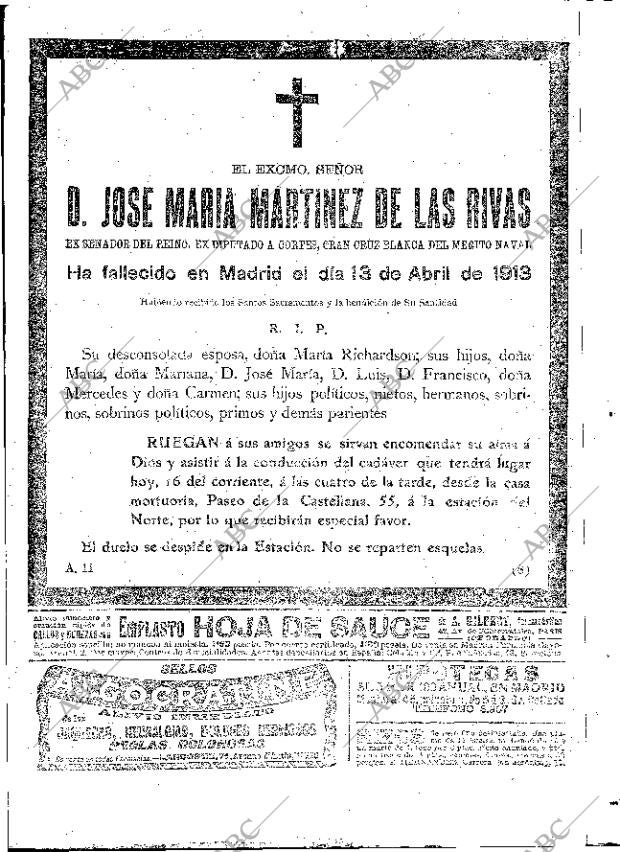 ABC MADRID 16-04-1913 página 25