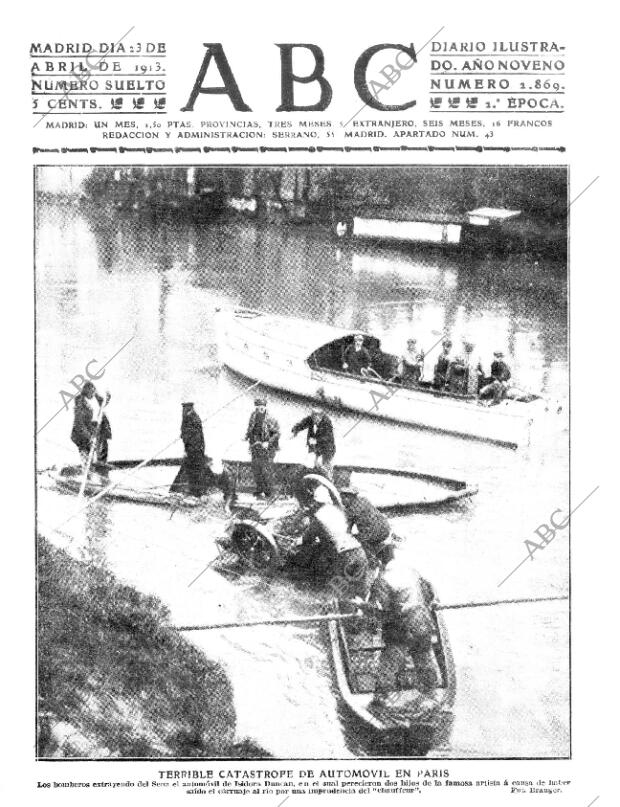 ABC MADRID 23-04-1913 página 1