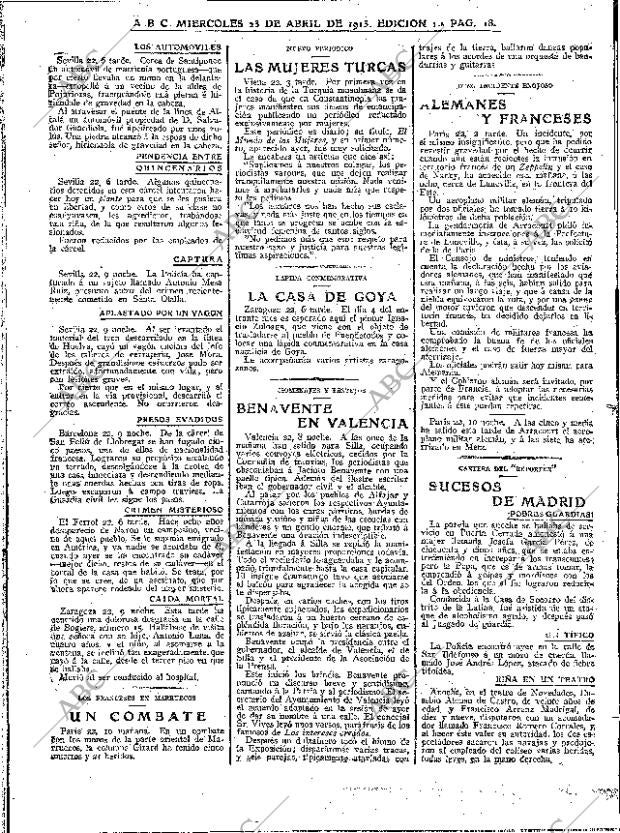 ABC MADRID 23-04-1913 página 18