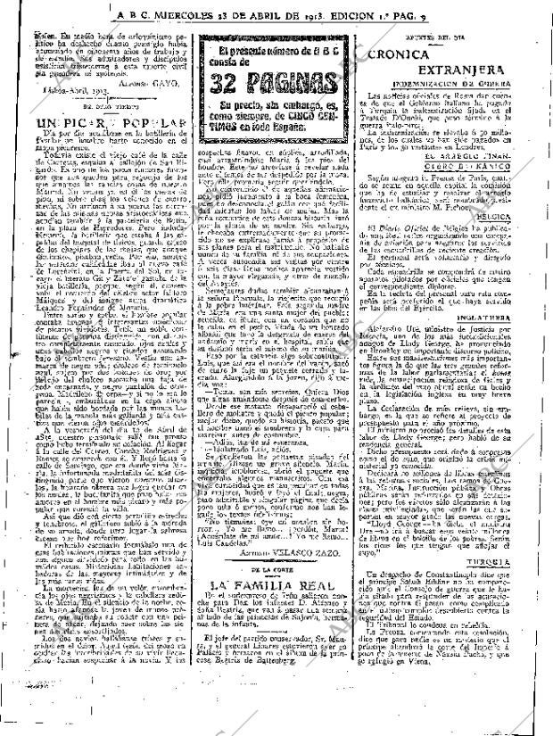 ABC MADRID 23-04-1913 página 9