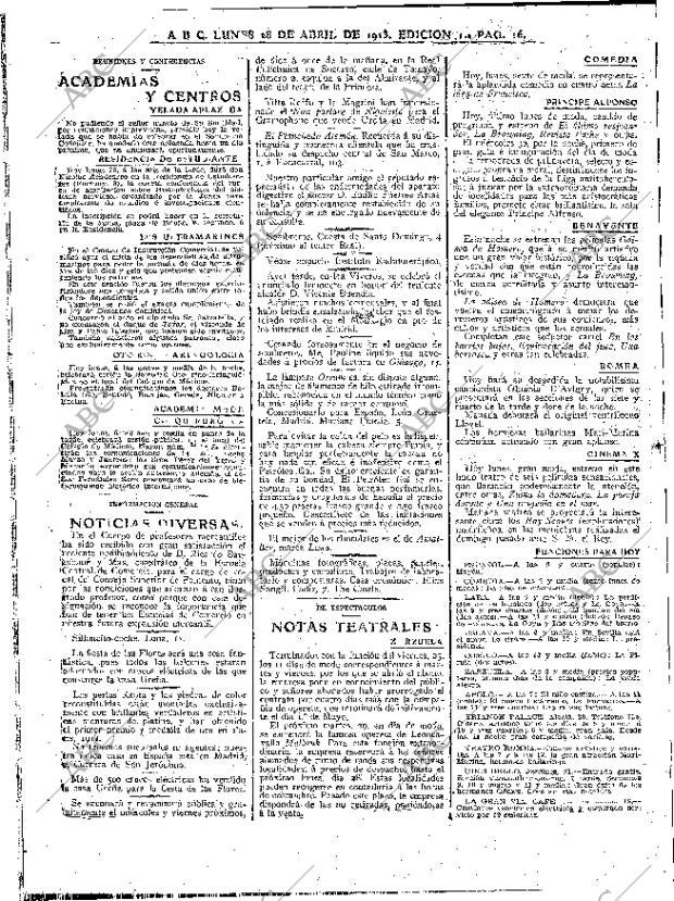 ABC MADRID 28-04-1913 página 16