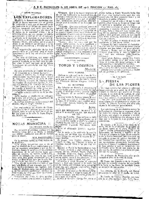 ABC MADRID 30-04-1913 página 13