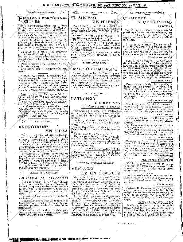 ABC MADRID 30-04-1913 página 16