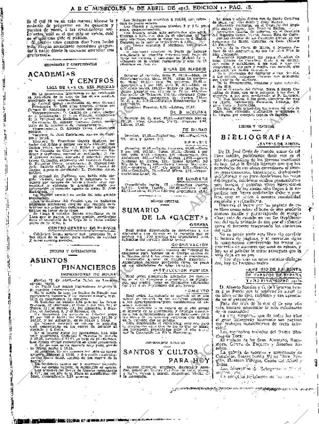 ABC MADRID 30-04-1913 página 18