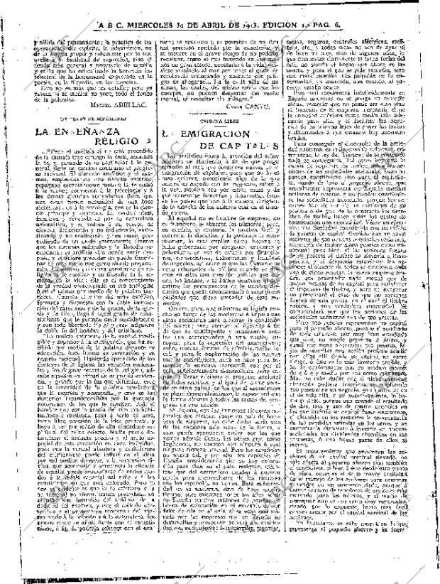 ABC MADRID 30-04-1913 página 6