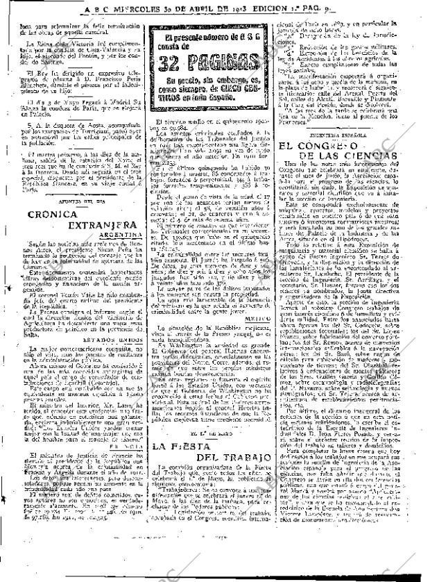 ABC MADRID 30-04-1913 página 9