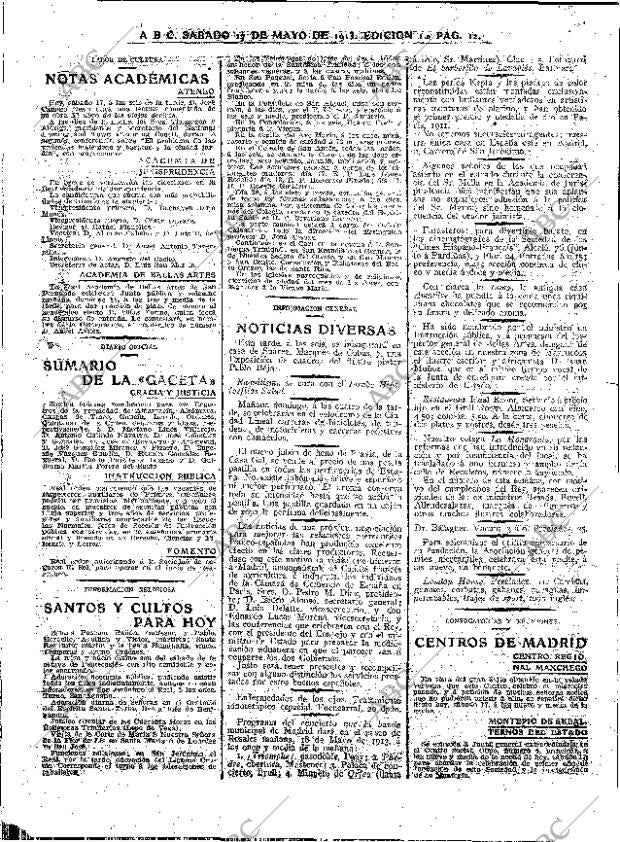 ABC MADRID 17-05-1913 página 12