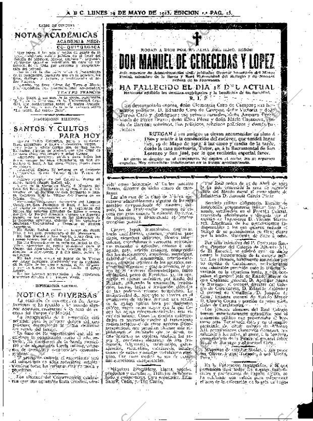 ABC MADRID 19-05-1913 página 15