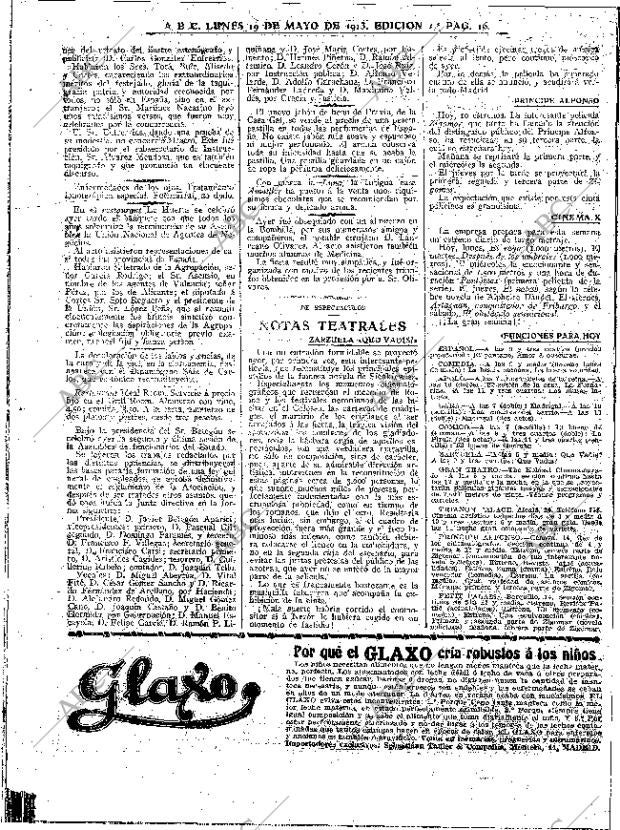 ABC MADRID 19-05-1913 página 16