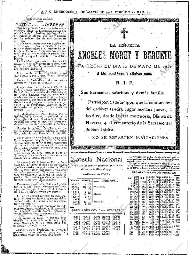 ABC MADRID 21-05-1913 página 22